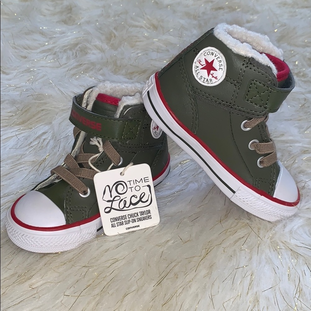 Converse - Olive green / Red Chuck Taylor